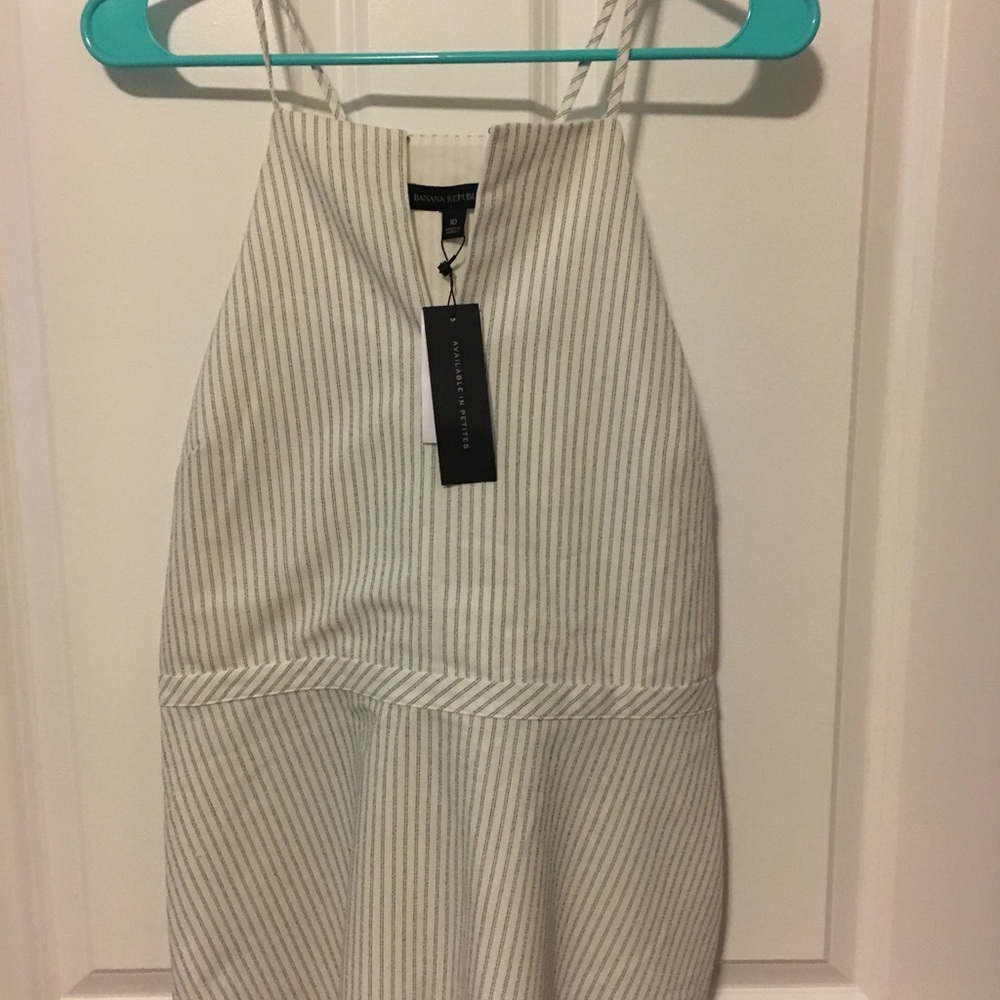 NWT Banana Republic linen striped top, sz10